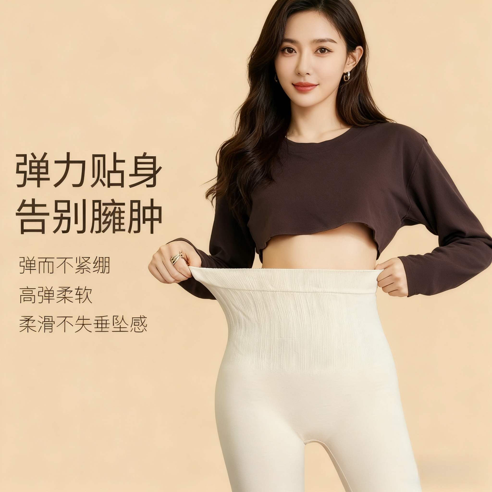 高腰收腹提臀女士贴身保暖裤高弹力紧身柔软打底裤女秋裤紧绷线裤