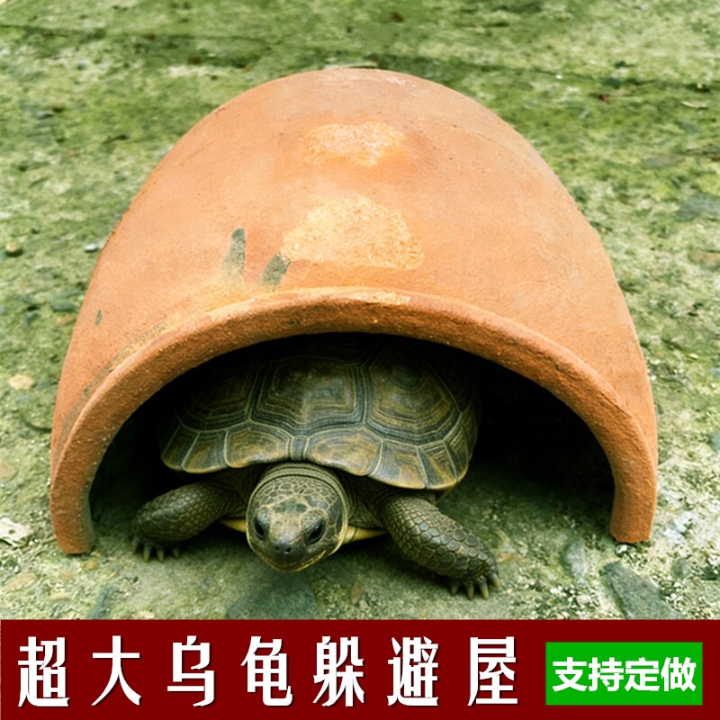 特大号乌龟躲避屋黄缘躲避洞穴瓦片晒台爬台六角恐龙鱼造景专用