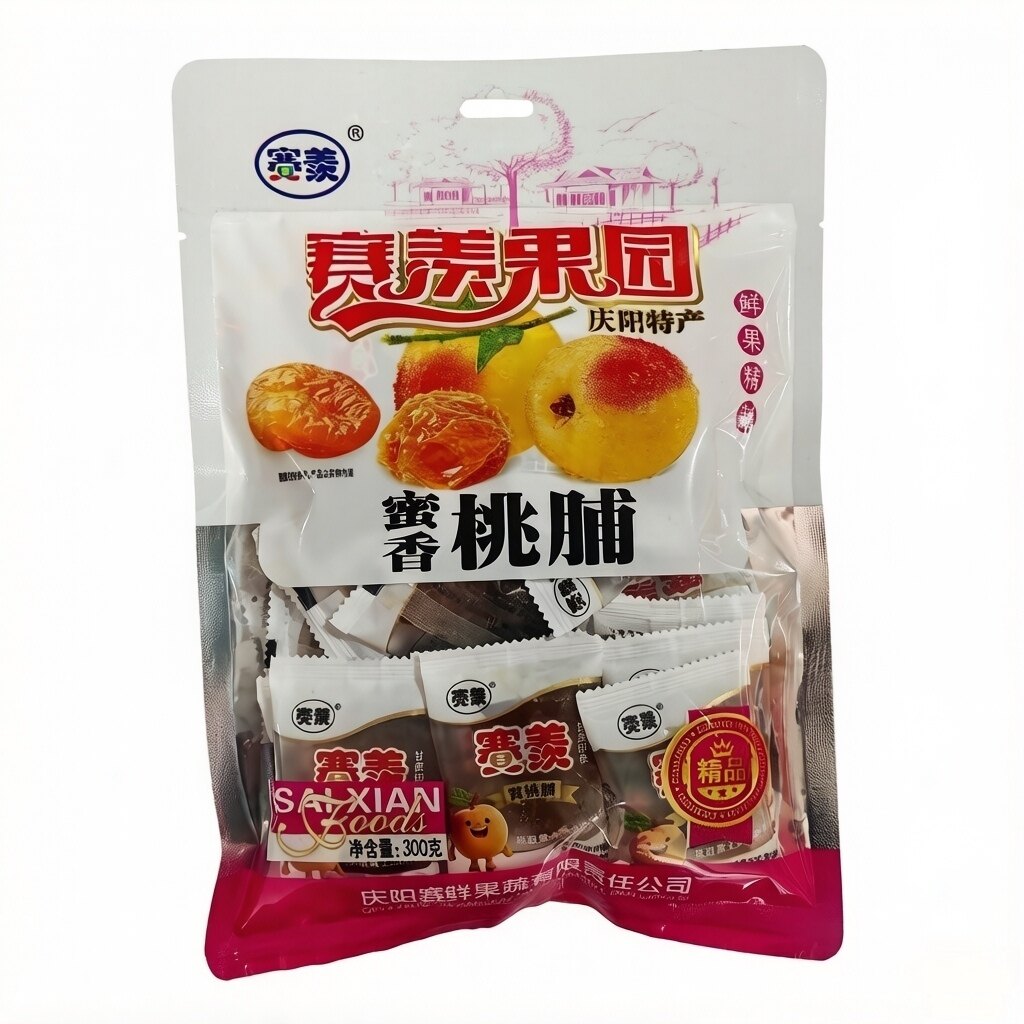 庆阳特产赛羡158克300克蜜香桃脯蜜饯独立小包装袋装休闲零食网红
