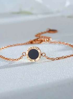 欧美风罗马数字白母贝钛钢护身符