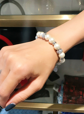 HB珍珠风串珠手链复古高级手镯女