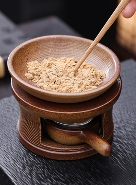 手作蜡烛烘烤炉陶瓷熏香植物香薰炉室内烤茶炉鼠尾草香粉桌面摆件