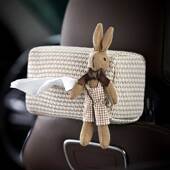 月光兔语汽车纸巾盒座椅背挂式 饰用品 抽纸盒车载纸巾包创意车内装