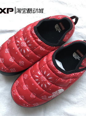 GXP supreme x TNF the north face BANDANA 腰果花 红色棉鞋拖鞋