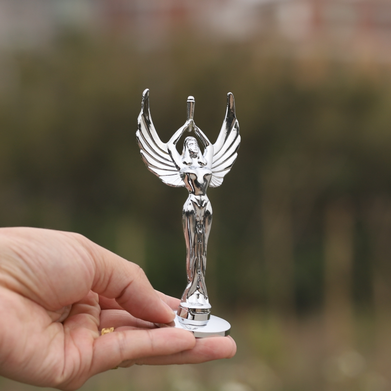 3d女神立标 自由女神车标 小金人车标 通用车头机盖金属立标贴