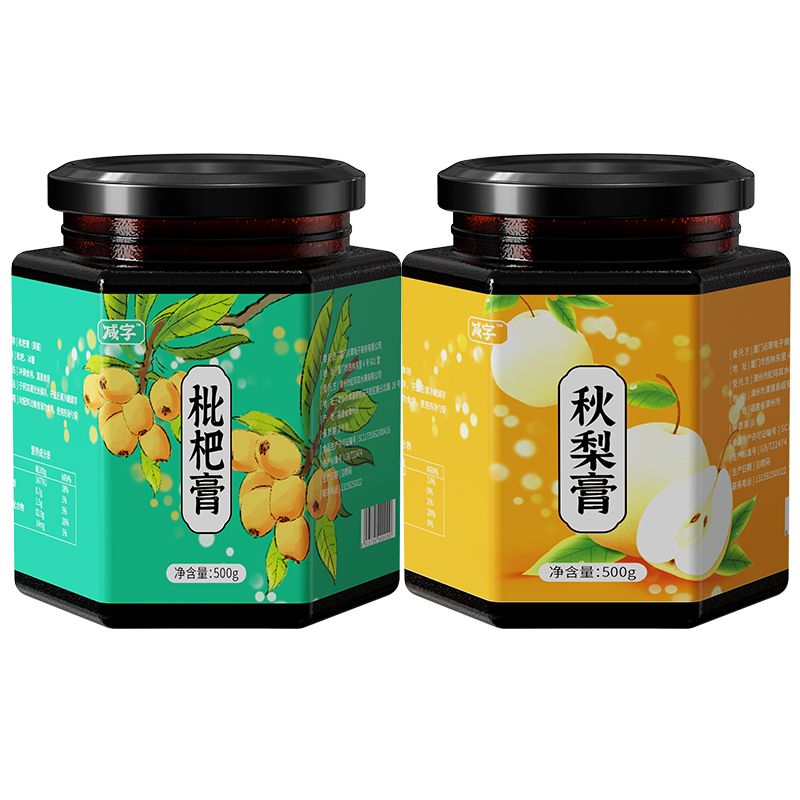 减字枇杷膏(果酱)秋梨膏冰糖琵琶浆pipa水果酱500g 1千克 罐装