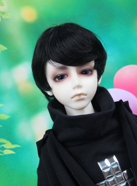 BJD/SD娃娃假发 大叔帅气短发 黑色灰色 3分 4分 6分 bjd假发现货