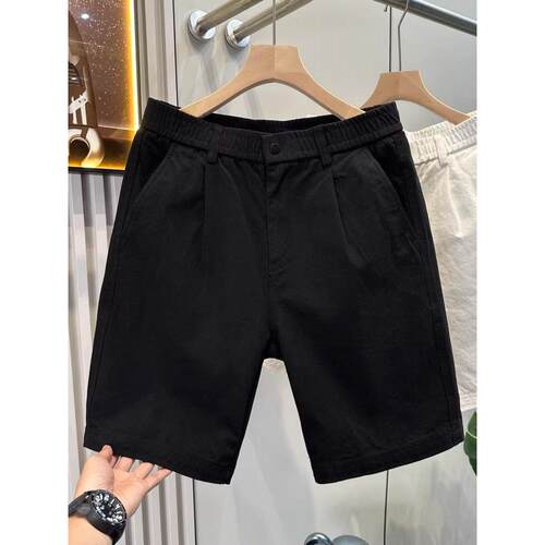 2026夏季新款薄款白色直筒5分裤子潮男夏天高级商务休闲五分短裤