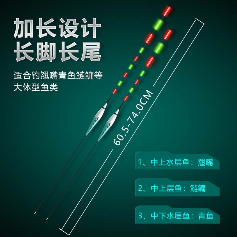大物鲢鳙鱼漂黑坑休闲日夜两用漂