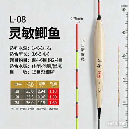 黄金眼芦苇浮漂鲫鲤综合底钓罗非大浮力鲫鱼专漂加粗尾部超远距离