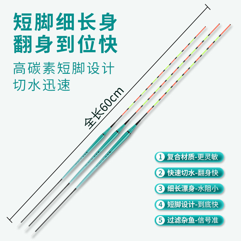 黄金眼咬钩变色夜光漂日夜两用漂