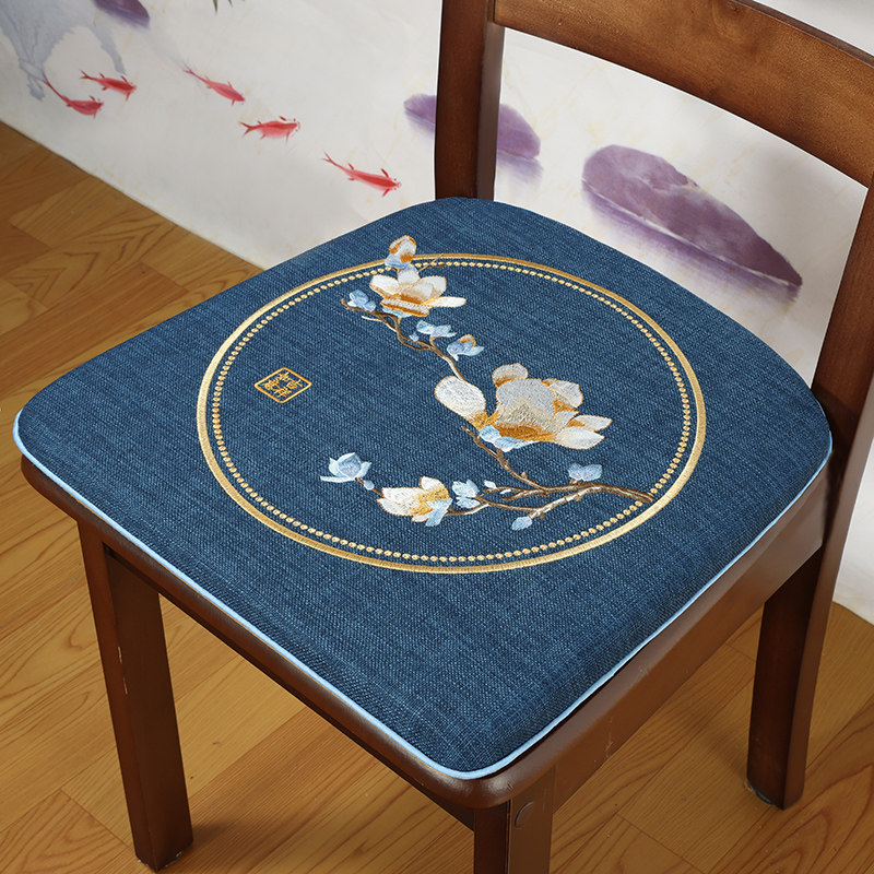新中式刺绣餐椅垫实木椅子垫马蹄形凳子垫圈椅官帽椅防滑垫定制,居家布艺,椅垫,淘宝优惠券,粉丝福利购,淘宝优惠卷