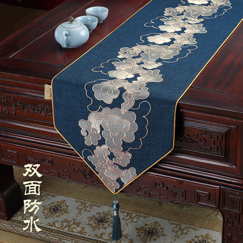 中式禅意防水茶桌垫布