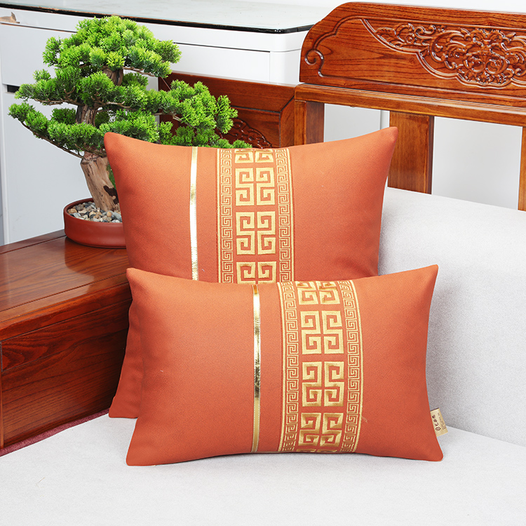 新中式客厅靠垫艺必旭抱枕羽丝棉