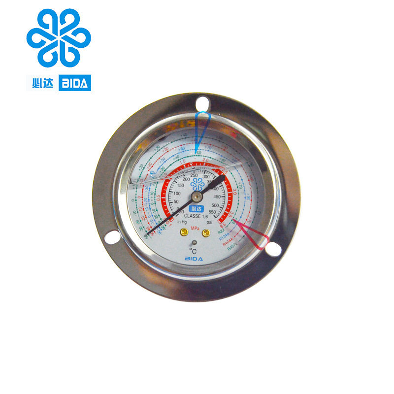 必达耐 高温压力蒸汽表空调不锈钢空压耐震油泵水泵雪种表压力u.