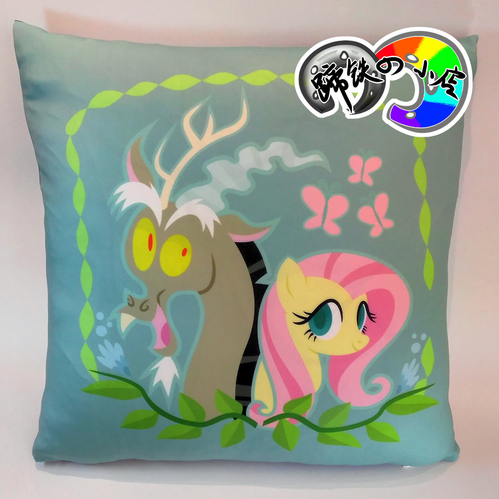 【蹄铁的小店】彩虹小马同人小蝶无序靠枕40*40双面2way
