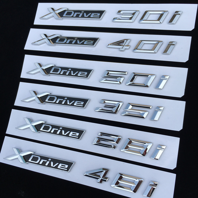 宝马Xdrive35i字标 X5X6X3X4车标 改装Xdrive28i 50i标志车贴