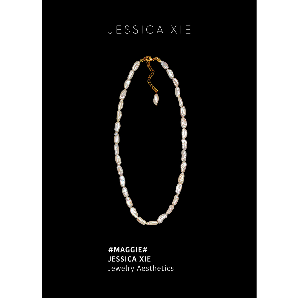 JX I 玛吉 轻奢小众高级感巴洛克珍珠项链艺术肌理设计感锁骨链
