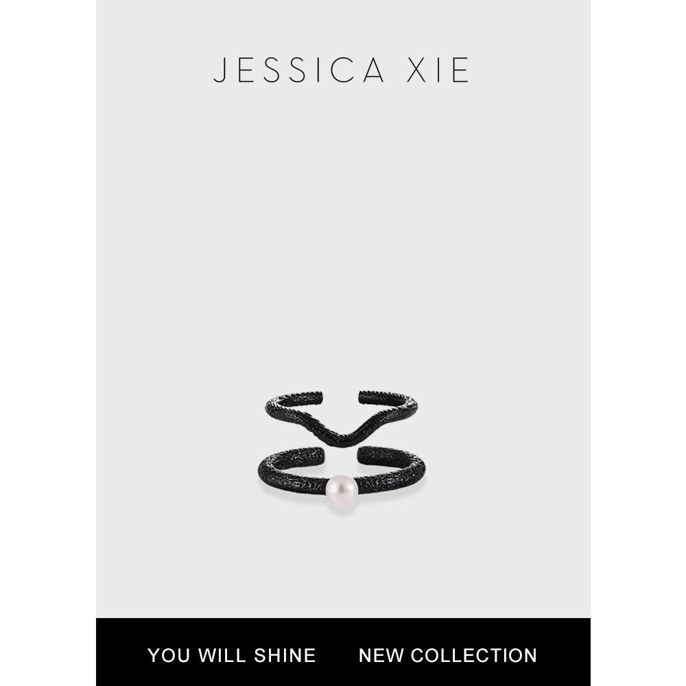 JXINight夜色珍珠银戒指