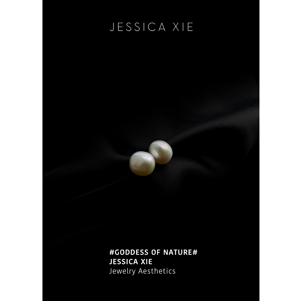 JX I Goddess of nature 自然女神 法式高级天然淡水异形珍珠耳钉