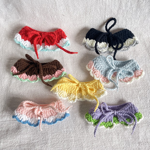 成品DIY手工钩织毛线编织10CM棉花娃娃拉布布星星人潮玩围脖披肩