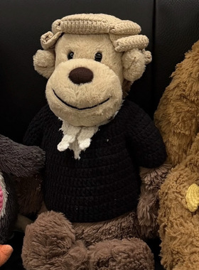成品手工钩织害羞猴子jellycat31CM害羞猴子法官服套装娃衣着替