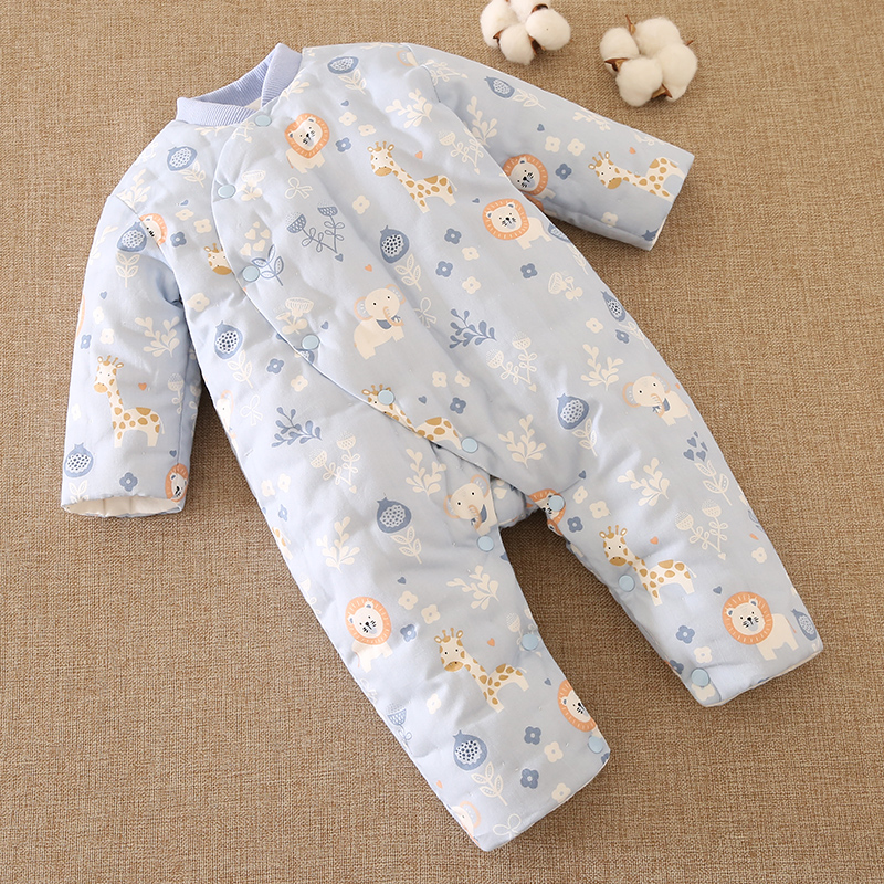 棉花连体衣新生儿秋冬季