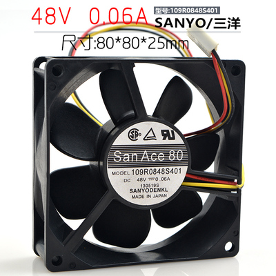山洋 109R0848S401 48V 0.06A 8025 8厘米服务器散热风扇