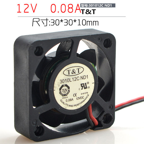 T&T 301012C ND1 12V 0.08A 3010 3CM 散热小风扇