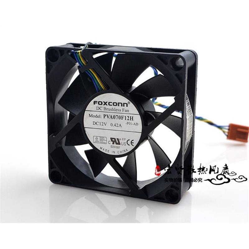 FOXCONN 7020 4线PVA070F12H-P01-AD 12V0.42A 7CM散热风扇