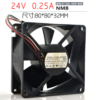 3112KL-05W-B59 24V 0.25A 8CM 8032 变频器 检测告警 风扇
