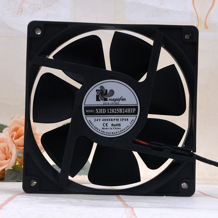 全新12CM 24v大风量滚珠轴承风扇 XHD12025B24HIP 12025 24v0.38A