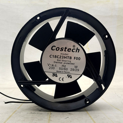 全新 Costech C18C23HTB F00 230V 29W 17050 17厘米交流风扇