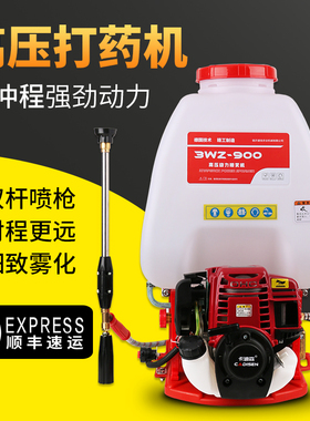 背式果树汽油打药机汽油机高压喷雾器机动喷雾机干粉喷粉机农用
