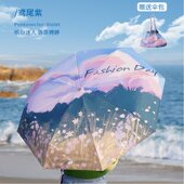 太阳伞女小巧便携晴雨伞加厚两用双层防晒防紫外线折叠遮阳伞大号
