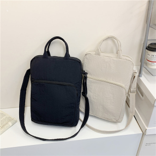 女包新款 加厚手提袋平板15寸笔记本大学生通勤简约单肩斜挎电脑包