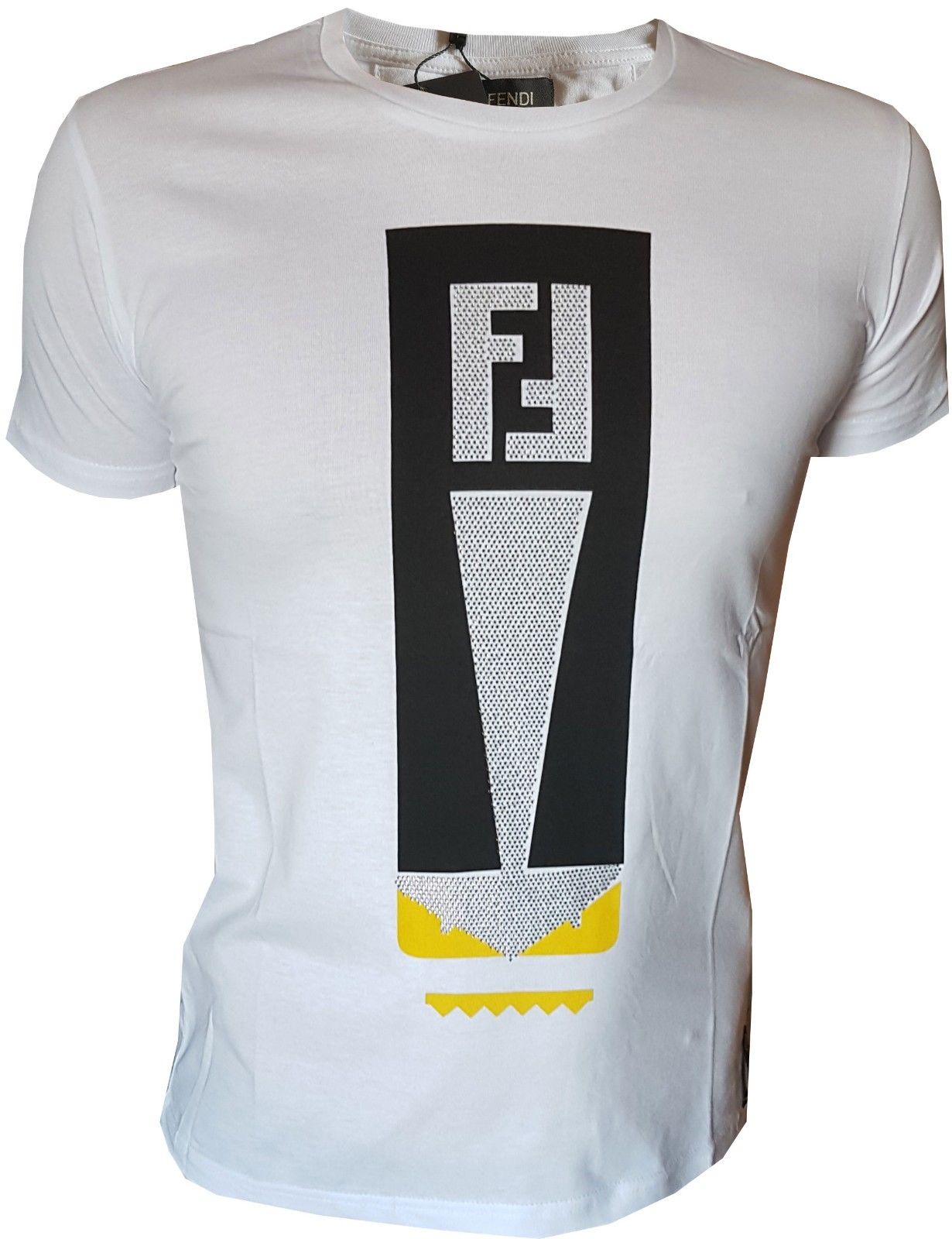 ÃÀ¹ú´ú¹º Fendi/·ÒµÏ ÄÐÊ¿°×É«¶ÌÐätÐô С¶ñħÑÛ¾¦