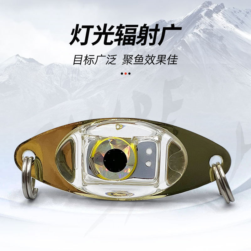 大号铁片水下诱鱼灯 LED路亚亮片纽扣集鱼灯 电子聚鱼器多色可选