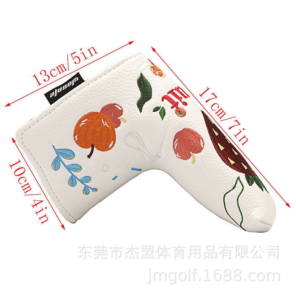 新款高尔夫球杆推杆帽套PU直条保护套磁铁闭合工厂直供跨境热卖
