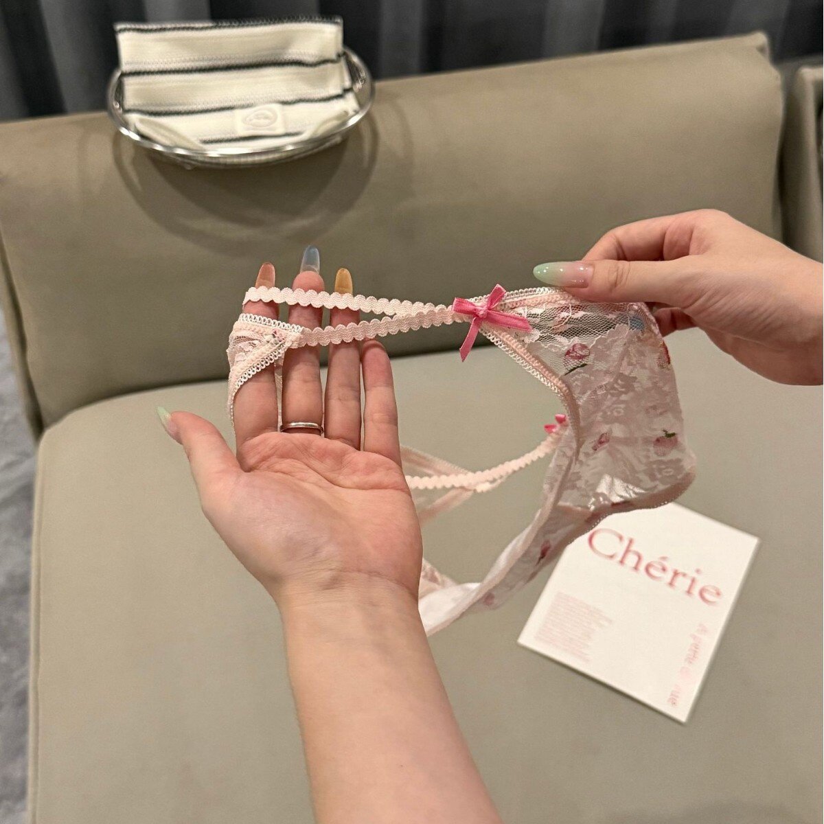 正品2682日系纯欲甜美可爱少女蕾丝内裤个性腰带舒适透气薄款
