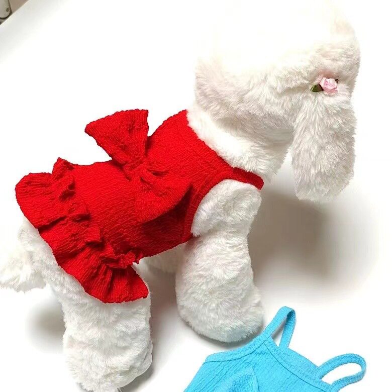 公主风狗狗裙子泰迪比熊博美贵宾猫咪宠物衣服夏季薄款防掉毛
