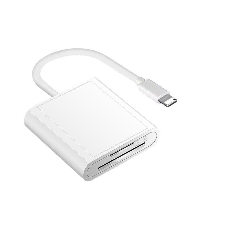 适用苹果转SD卡TF二合一读卡器OTG手机平板ipad相机内存卡转接线
