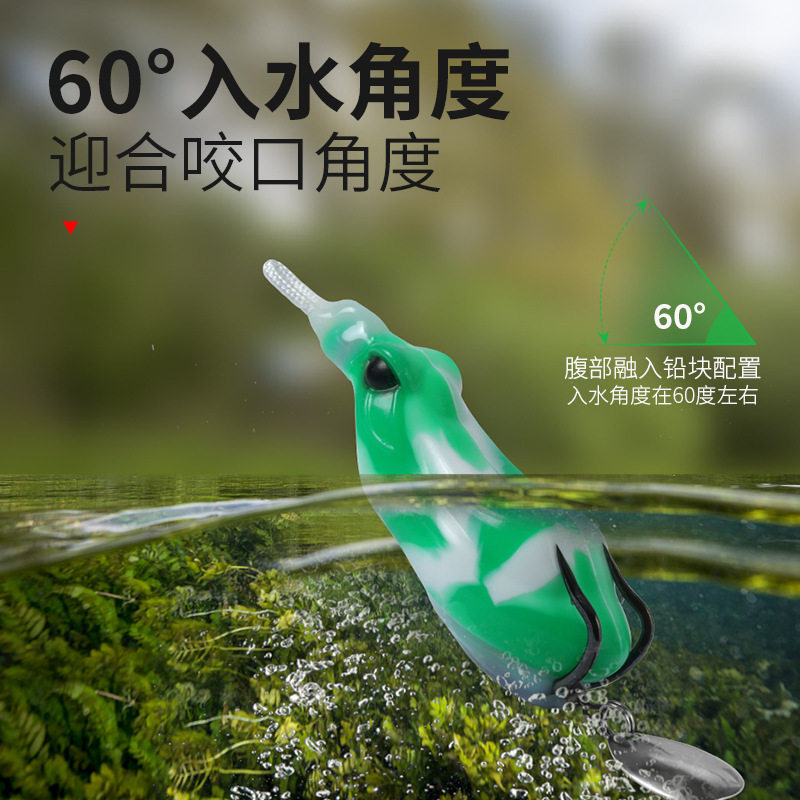 爆改仿生雷蛙路亚黑鱼专杀假饵远投重草打黑雷强仿挂鱼饵亮片青蛙