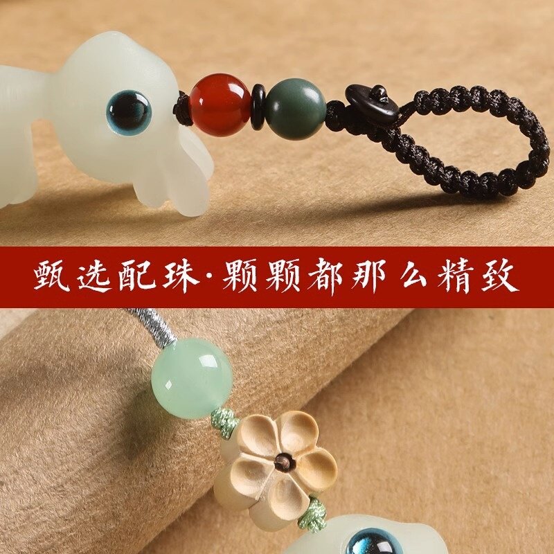 加噜夜光小鹿手机链挂绳清新系挂饰钥匙扣可爱一路平安一鹿有你