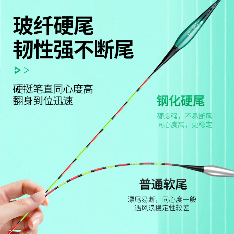 无铅自立漂打行程超长电子漂咬钩变色日夜两用跑铅漂夜光漂鱼漂