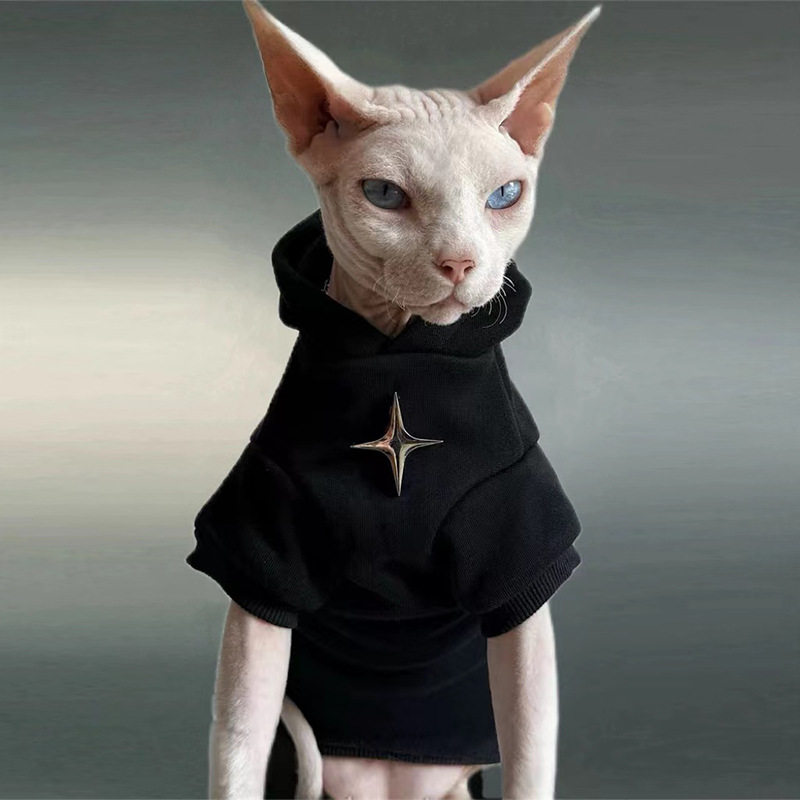 猫咪衣服秋冬季保暖加厚卫衣斯芬克斯布偶猫德文保暖抗寒猫咪衣服