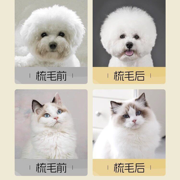 跨境宠物毛刷猫梳子拉毛梳专用狗毛猫咪针梳比熊除毛去浮毛