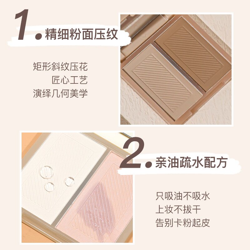 【特价清仓】NOVO5551光影双色修验粉盘腮红鼻影高光侧影一体盘