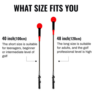 高尔夫挥杆棒大头棒练习棒硅胶热身棒纤维杆健身重力练习棒训练棒