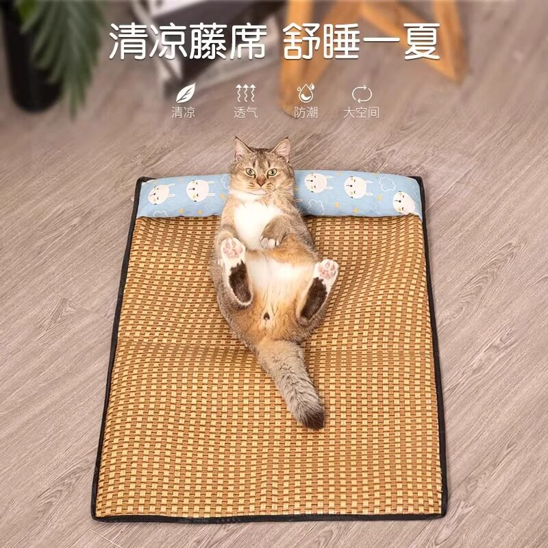 猫窝狗窝夏天宠物凉席窝狗狗窝宠物用品泰迪小型中型犬狗床睡垫子